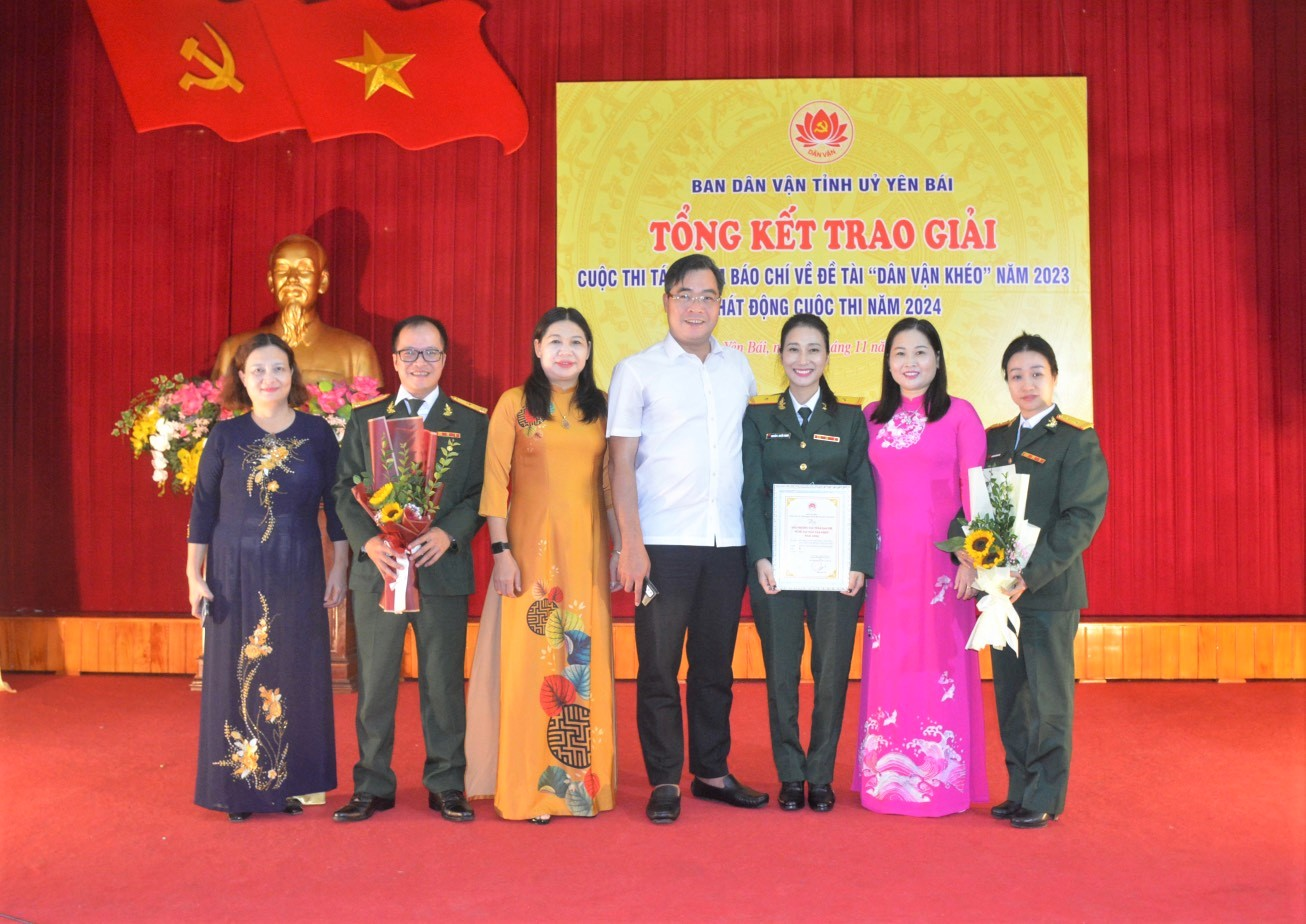 Báo Quân đội nhân dân đoạt giải B giải báo chí về “Dân vận khéo” năm 2023 tỉnh Yên Bái